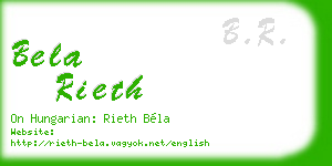 bela rieth business card